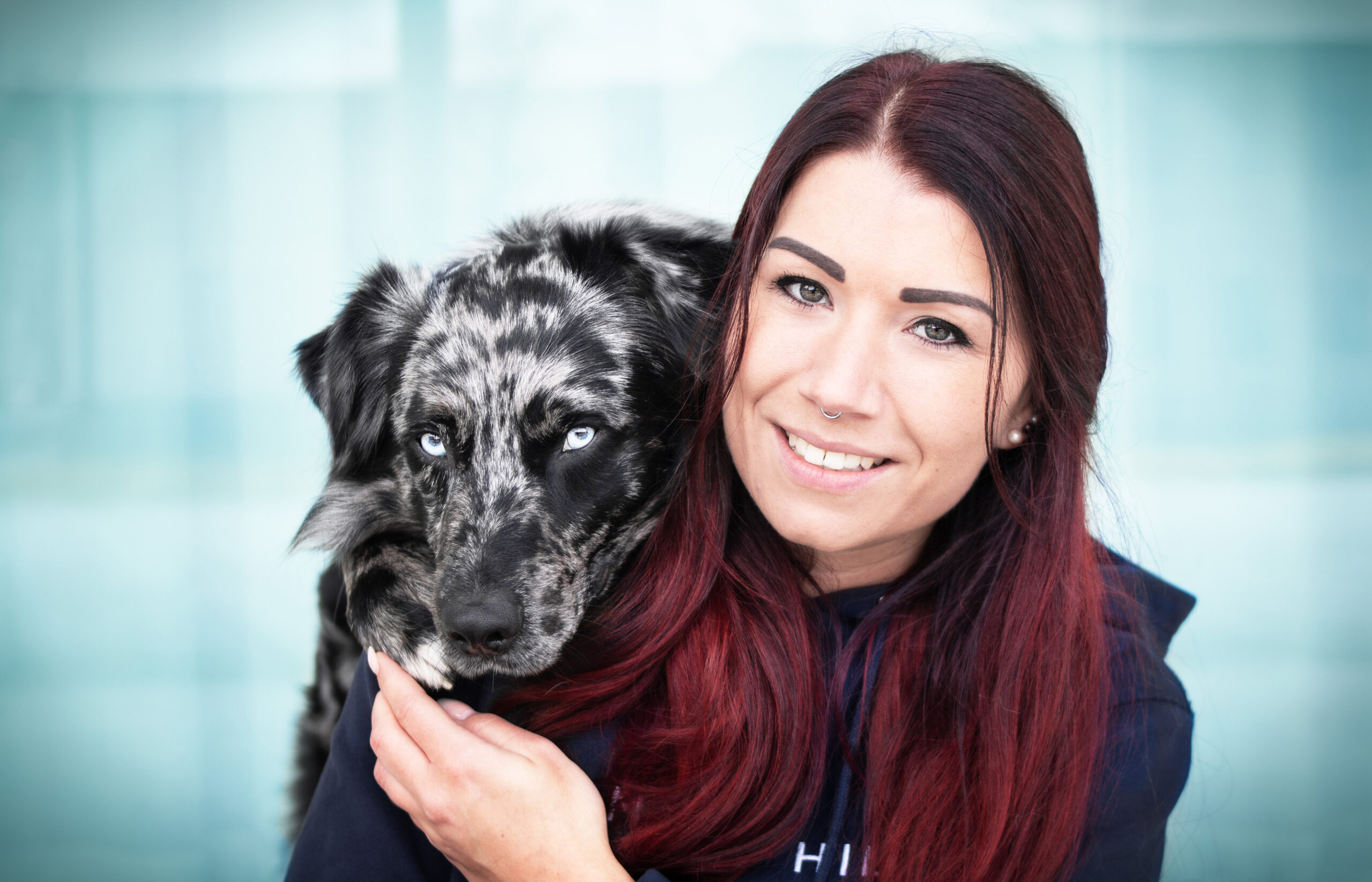Frau mit Hund