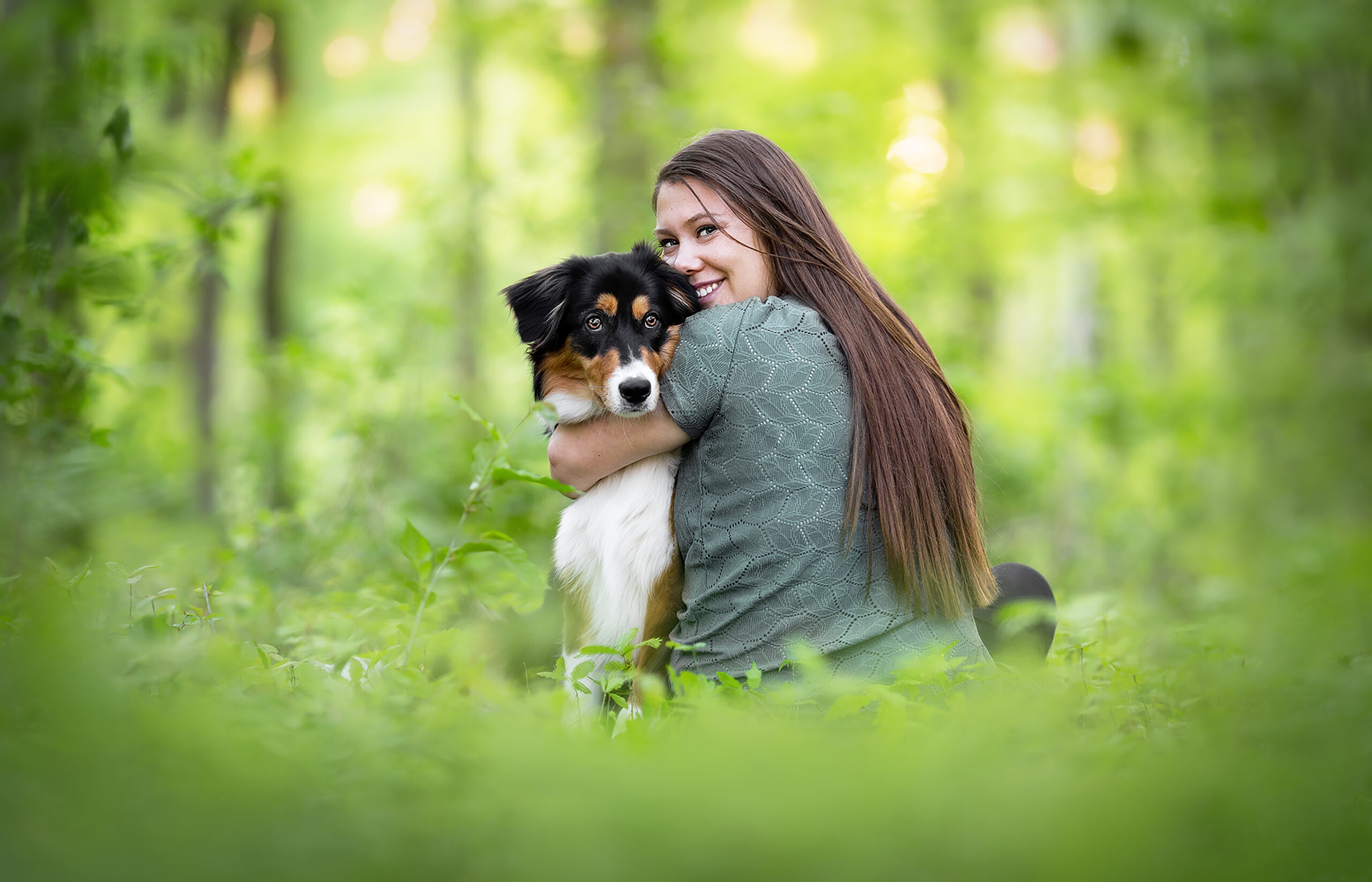 Hundefotografie im Wald